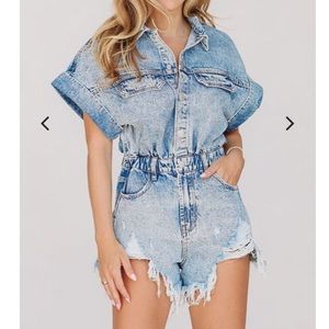 Denim romper!